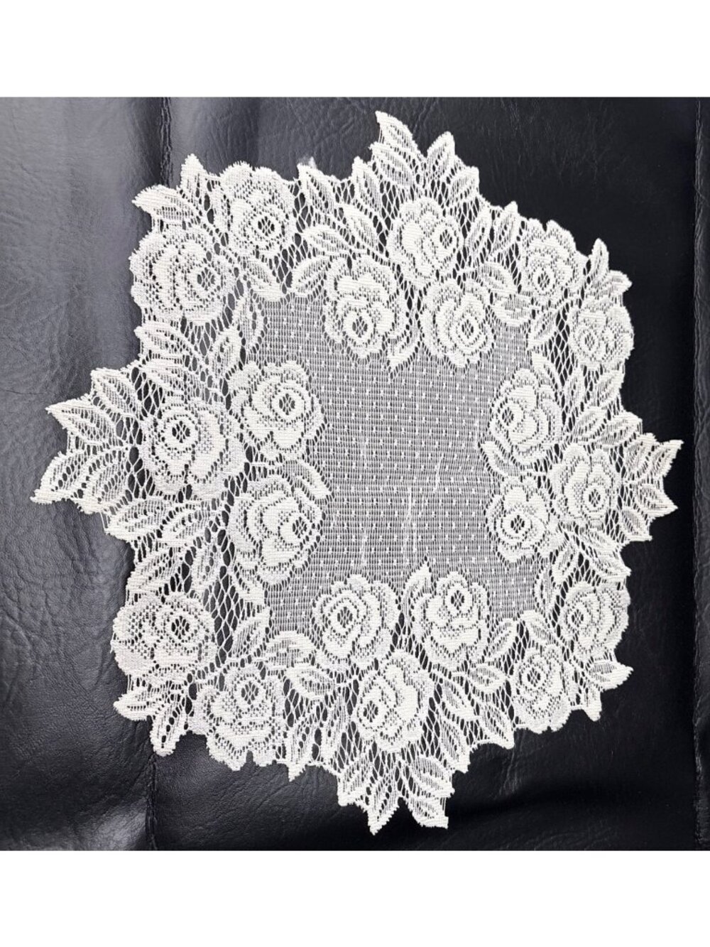 Cream Lace Doily 13" Round Floral Rose Design Table Decoration Lightweight Elega